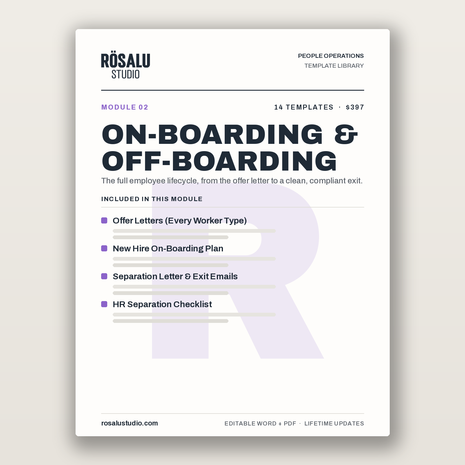 On-Boarding & Off-Boarding Templates