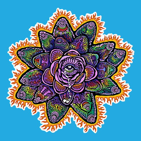 Spiritual Cosmic Eye Lotus Sticker