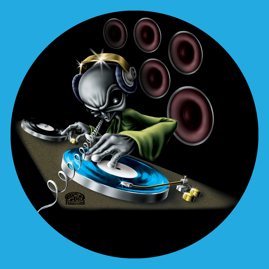 Alien DJ Sticker