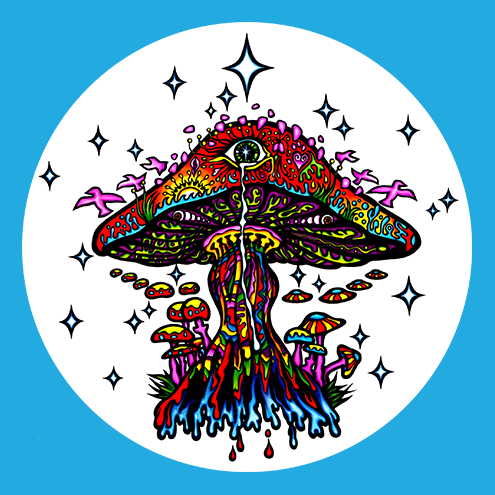 Psychedelic Eye Mushroom Sticker