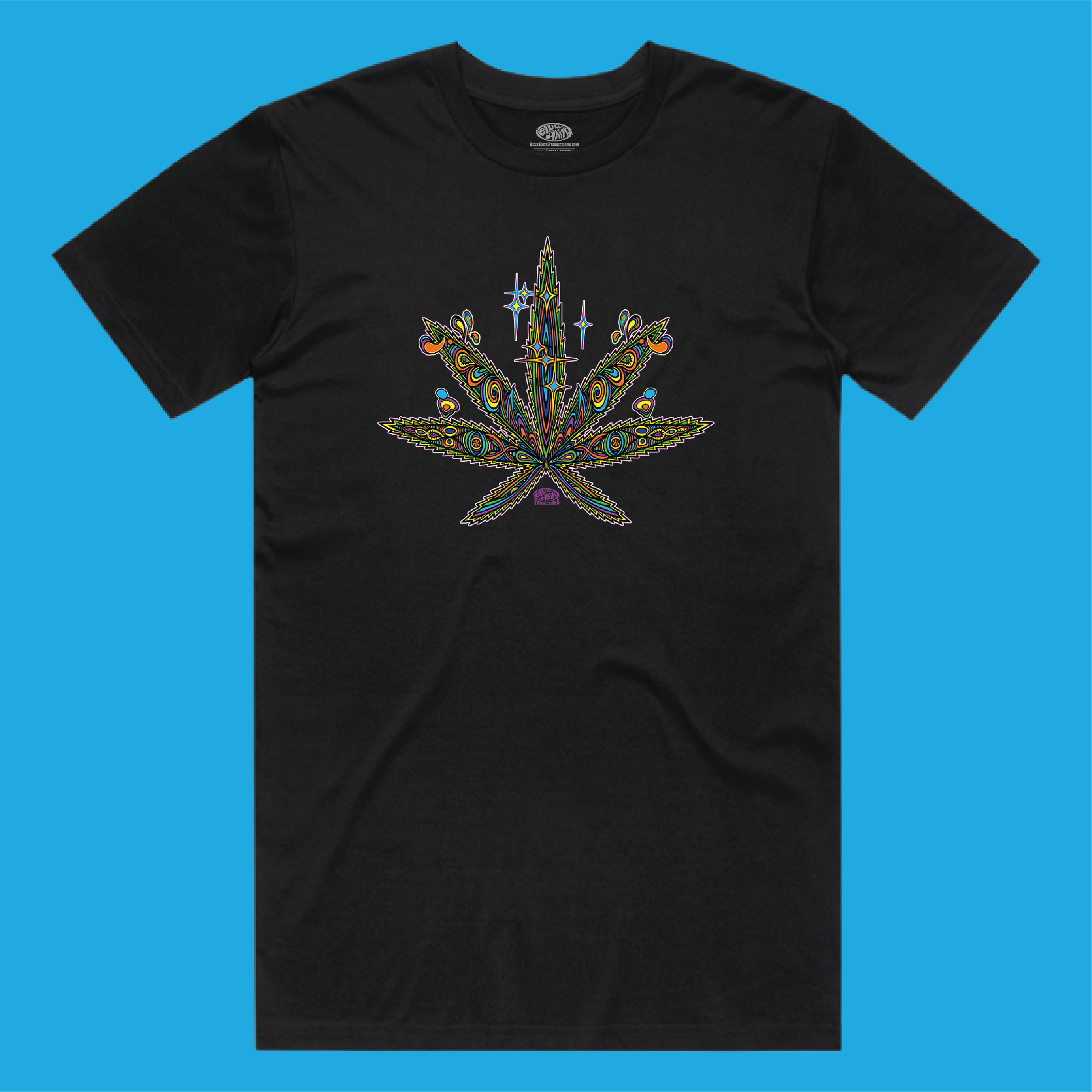 Black Light Pot Leaf T-Shirt