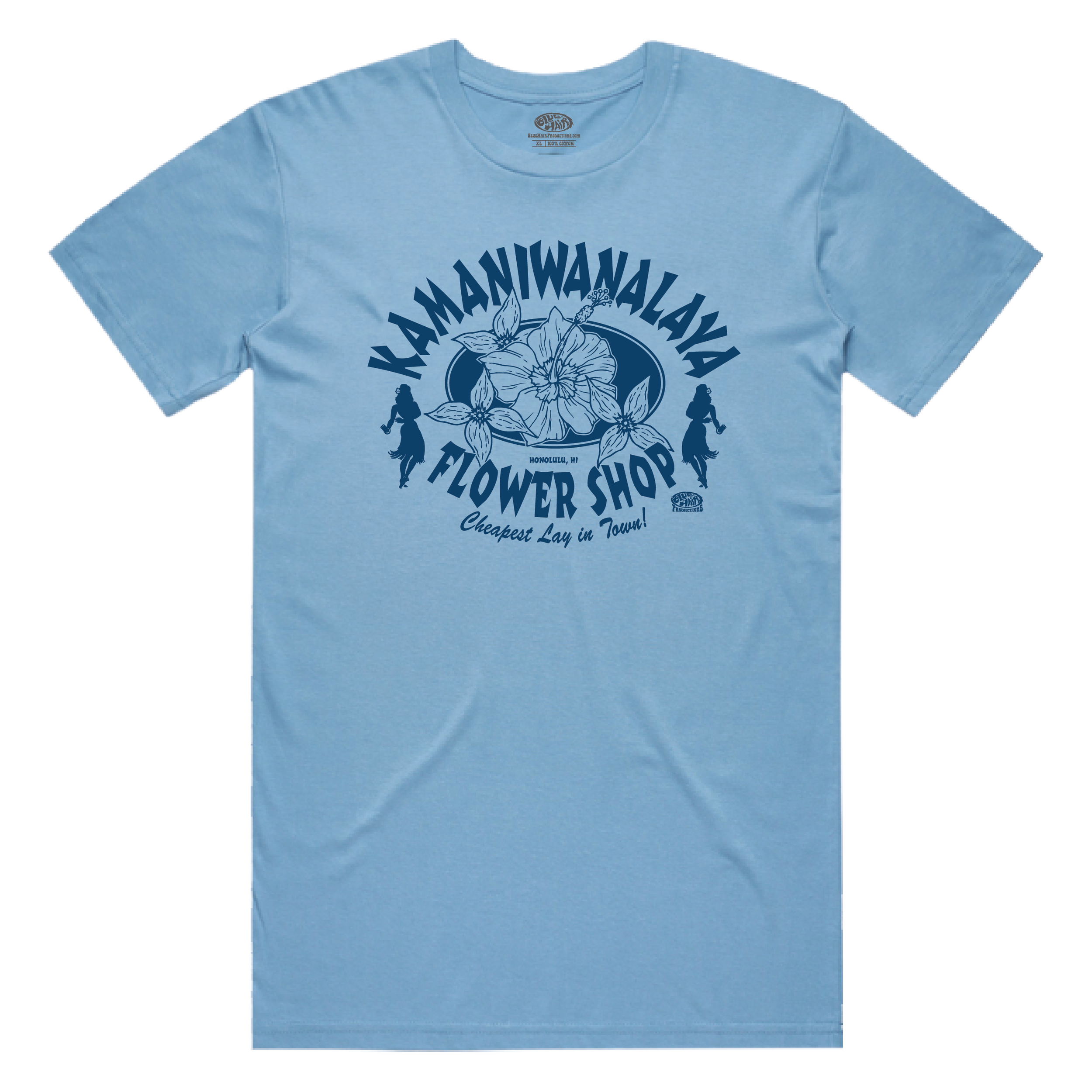 Kamaniwanalaya Hawaiian Flower Shop Parody T-Shirt