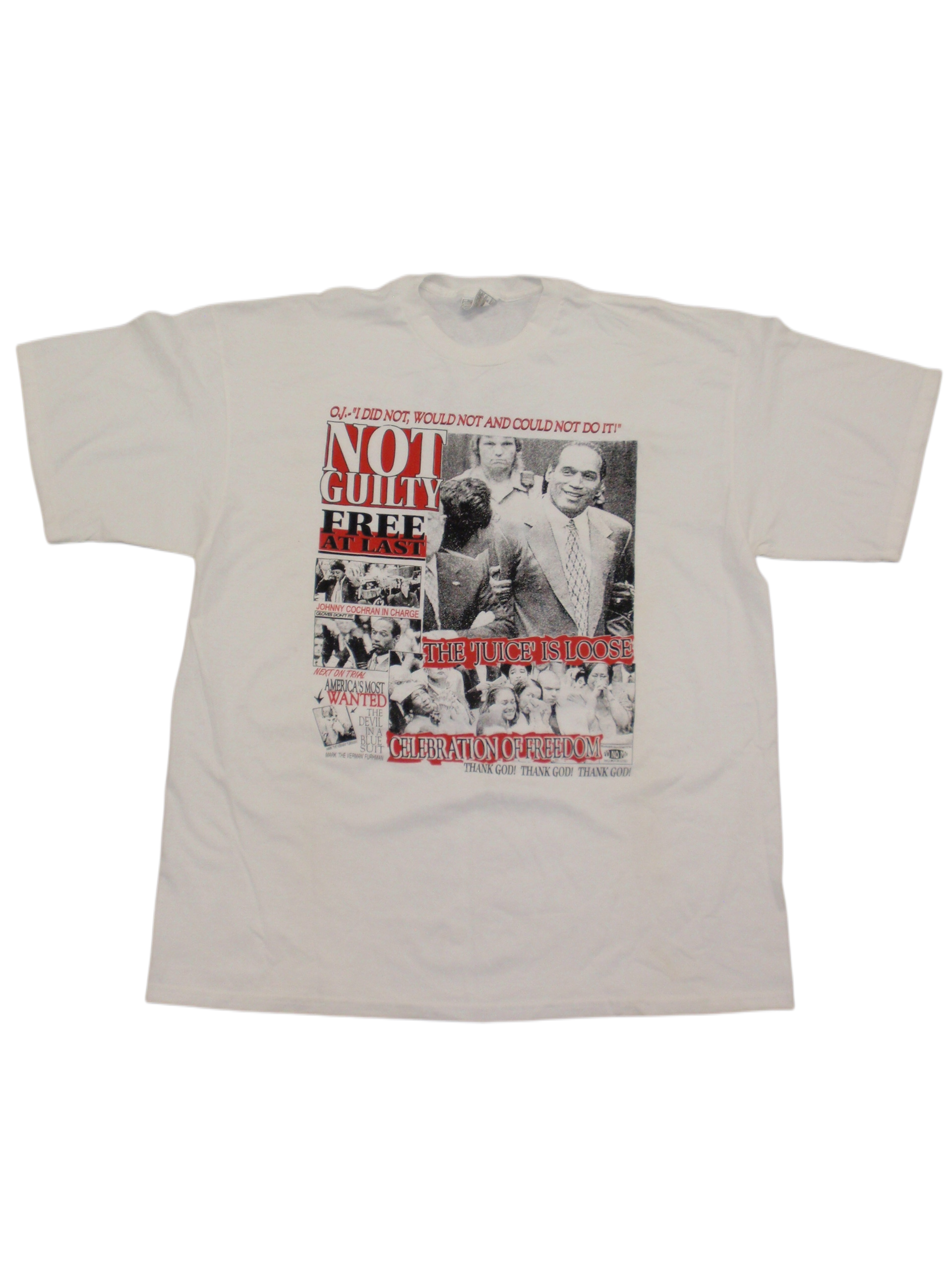 OJ Simpson Vintage 1990s Trial T-Shirt