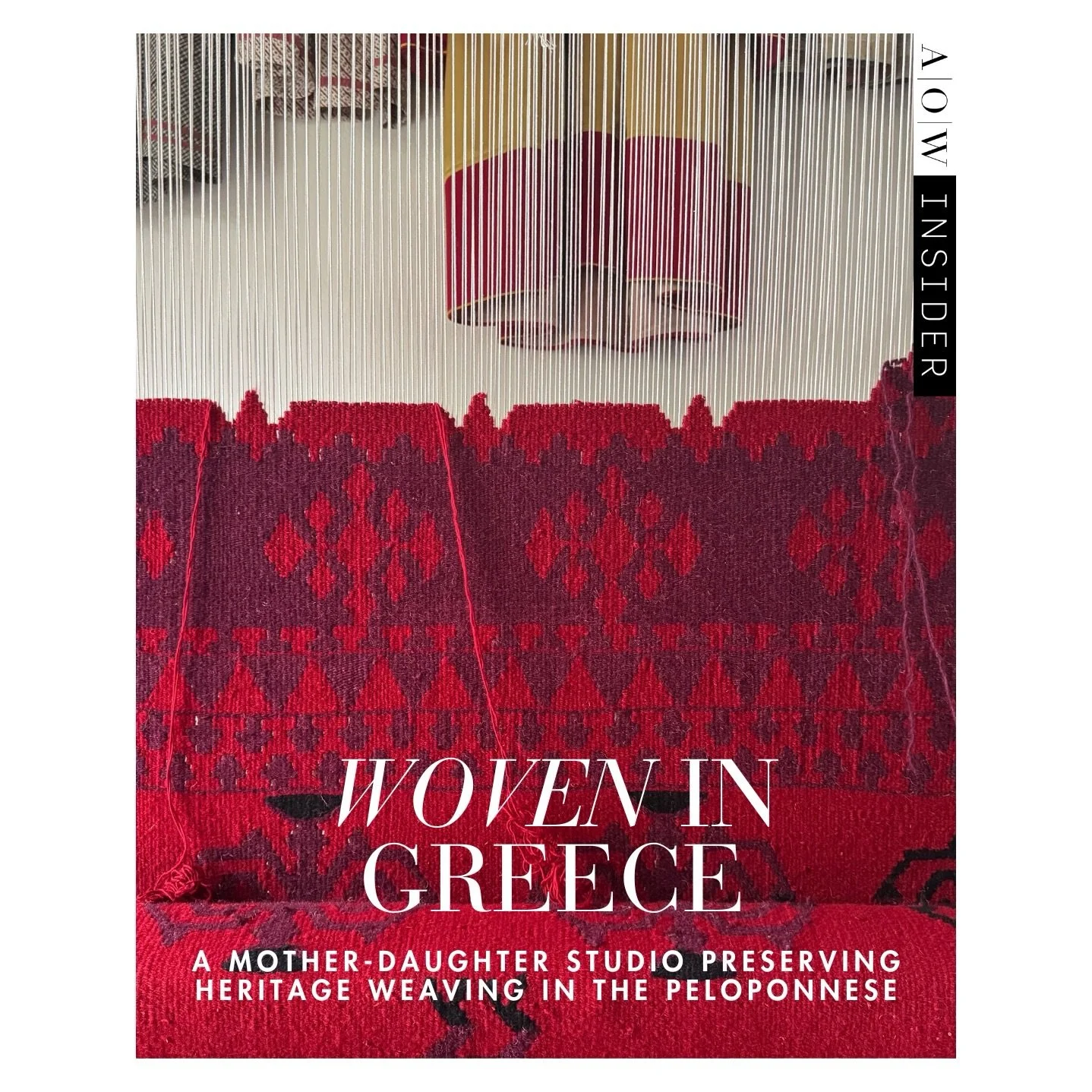 An excerpt from my recent conversation with Elisavet Rodopoulou of @tsakonika__ifanta, a 3rd-generation weaver from Penolpoesse, Greece.

AOW: What do you wish more people to know about you and your mother&rsquo;s beautiful work?

&ldquo;For many yea
