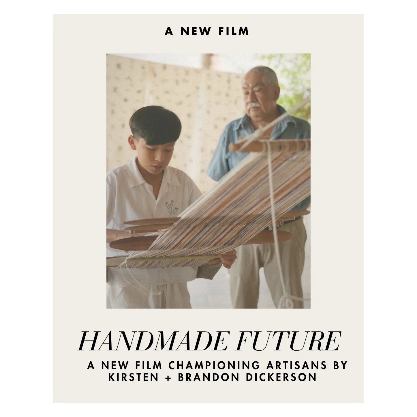 For those who are not already familiar, I wanted to share the launch of an important and powerful documentary film by Kirsten (@artist.and.nomad) and @brandon_dckrsn of Artisan &amp; Nomad: HANDMADE FUTURE, about the artisan sector today.

&ldquo;Thi