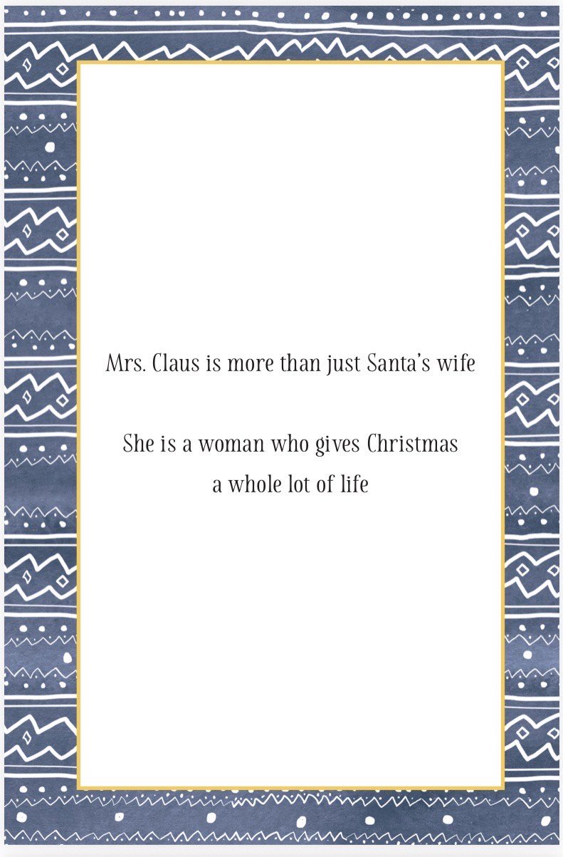 A snippet from The Magic of Mrs. Claus by Jeanette Gourd Thibeault