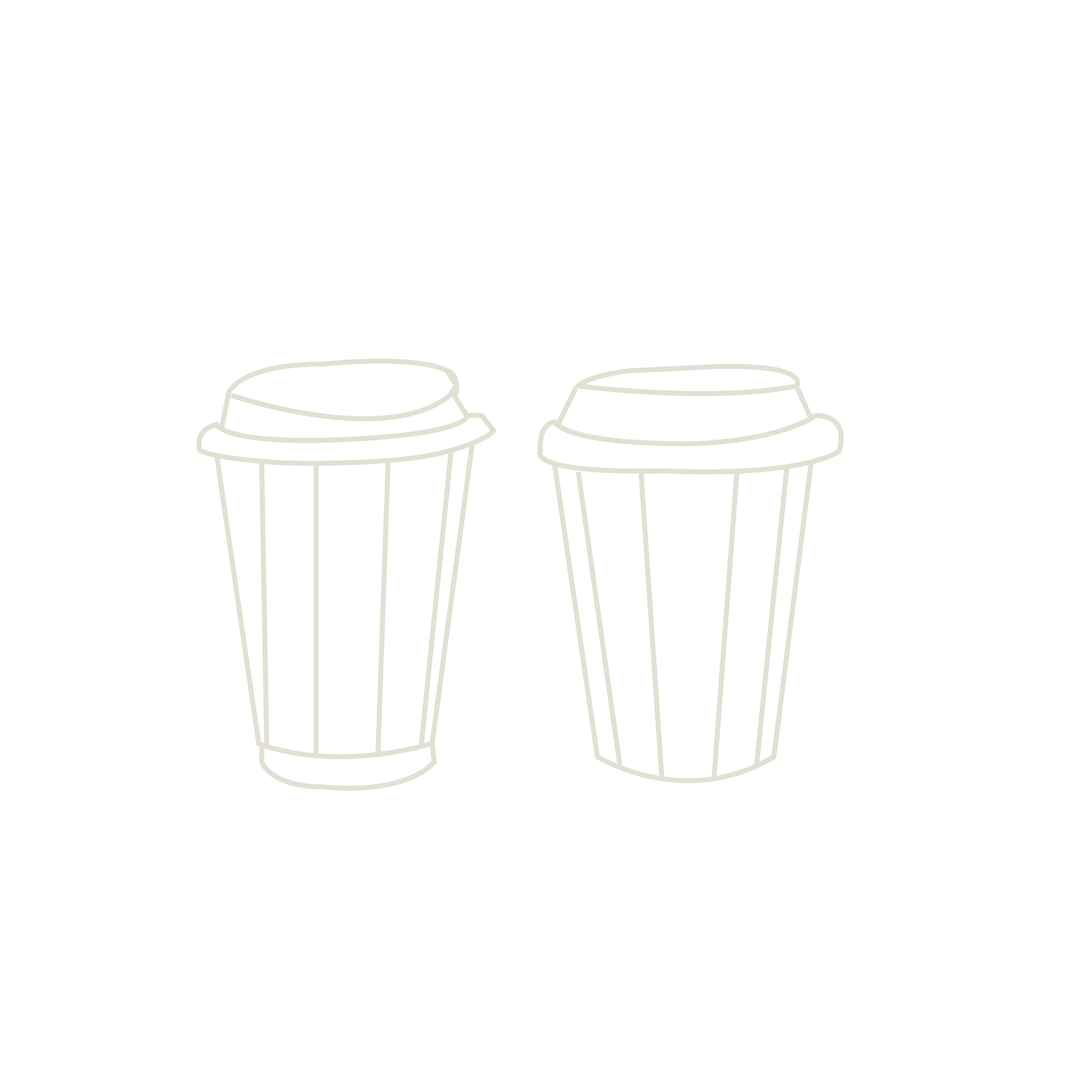 Two to-go cups from rejuvenation coffee
