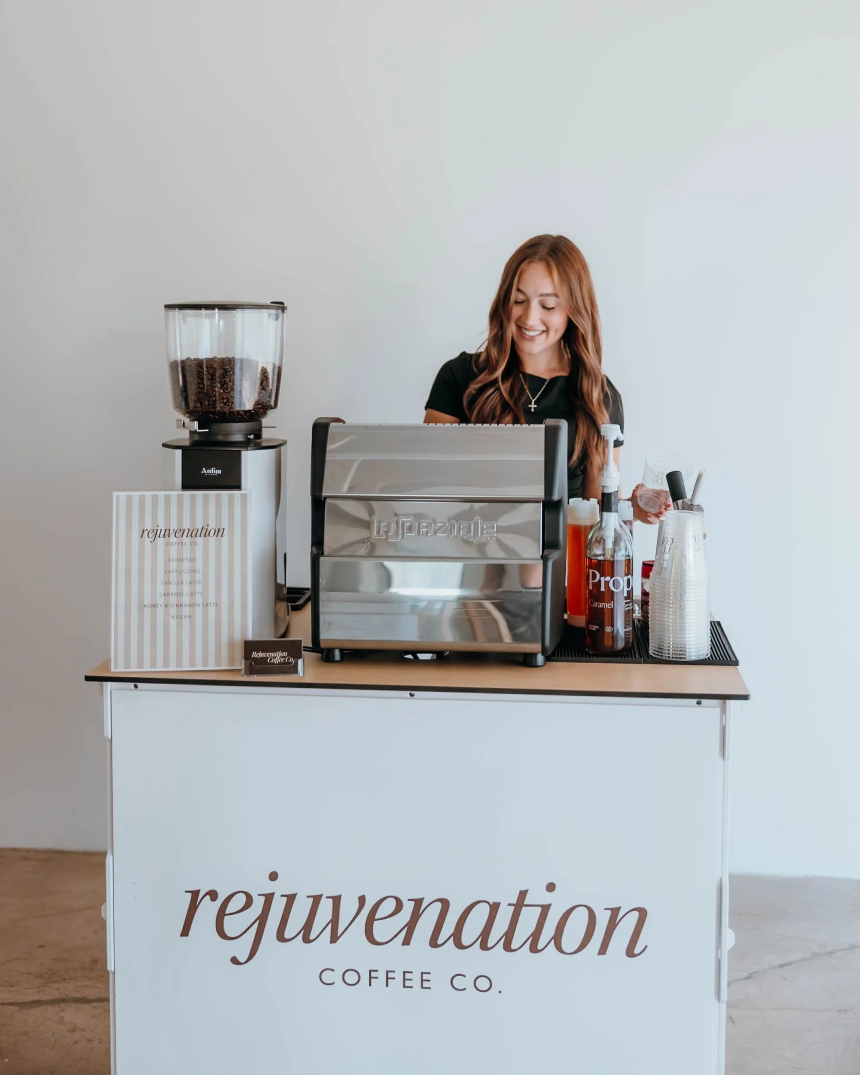A coffee cart owner working an event in Phoenix Arizona.