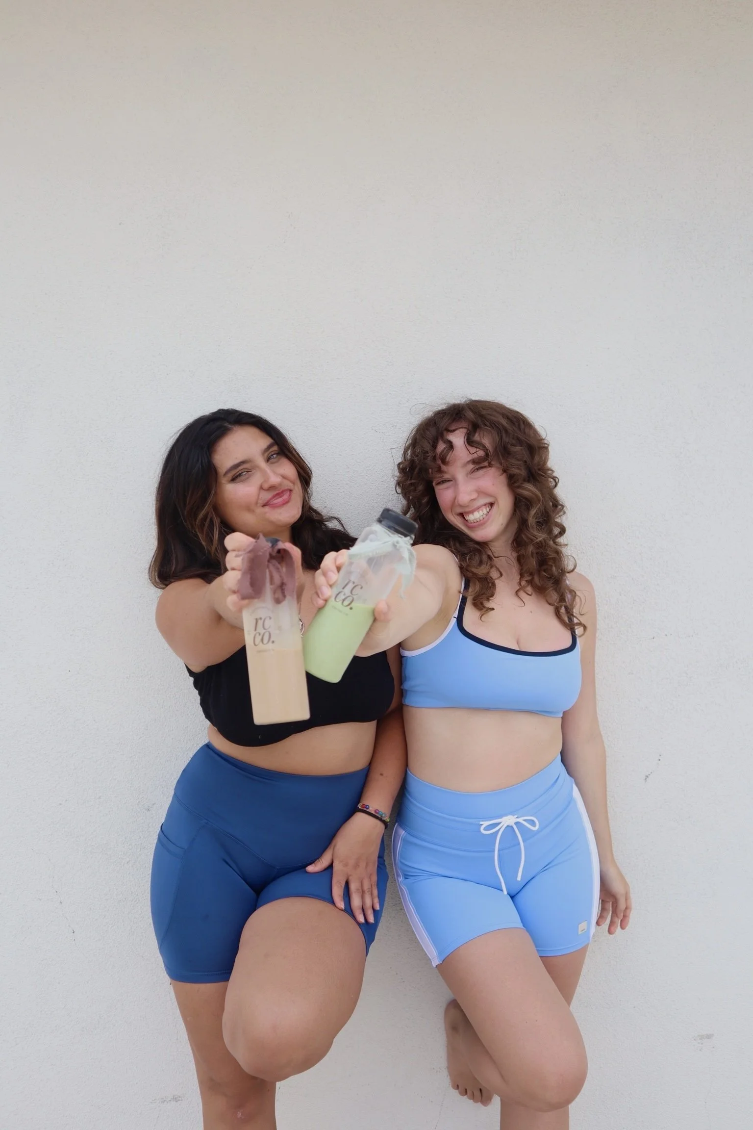 Girls enjoying bottled lattes at a Pilates event in Cave Creek Arizona