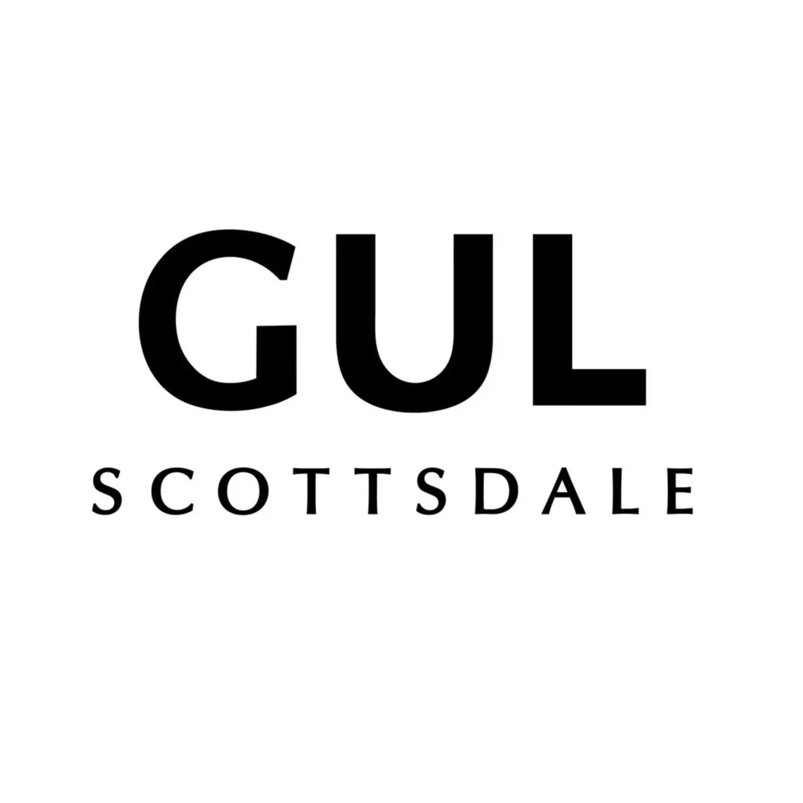 GUL Scottsdale logo in black and white with large bold GUL and smaller Scottsdale text underneath.