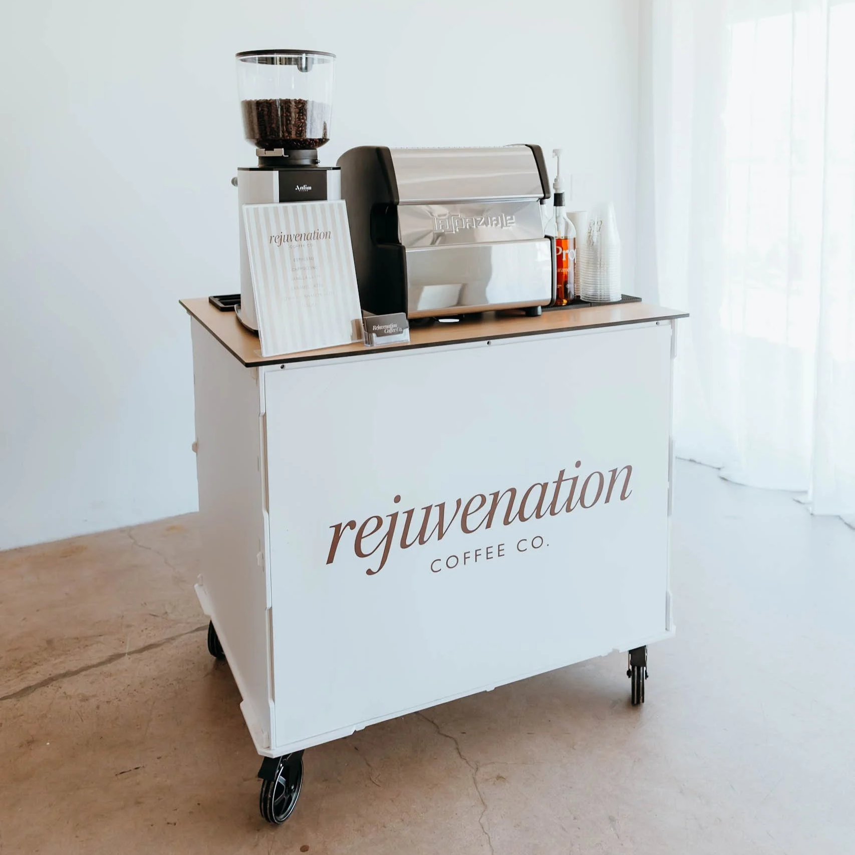 Our coffee cart ready for an event in Scottsdale Arizona