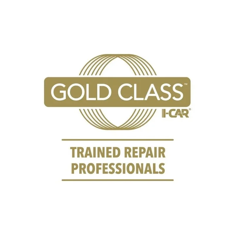 Gold Class logo with text 'Trained Repair Professionals' and the I-CAR logo on a white background.