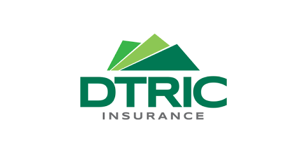DTRIC Insurance logo with green mountain graphic
