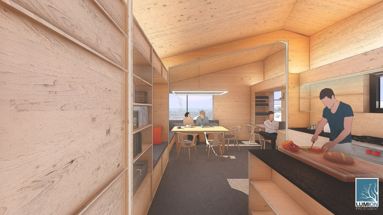 Interior rendering of the Galley kitchen area