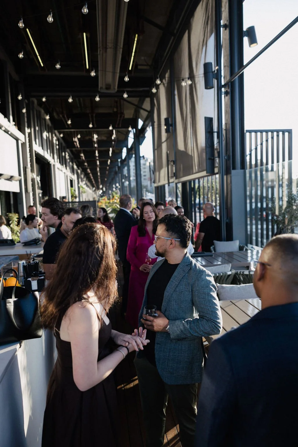 Joce Goto, Co-Founder of Charitabl. with Shriman Kalyan from Nimbly at the 2025 VIP dinner at the Impact Stage presented by Charitabl. 