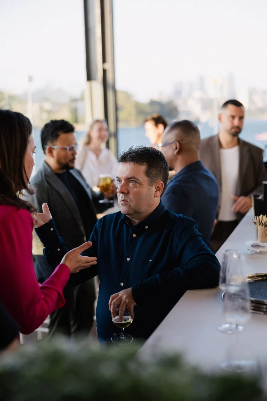 Drinks at the 2025 Impact Stage VIP dinner presented by Charitabl.