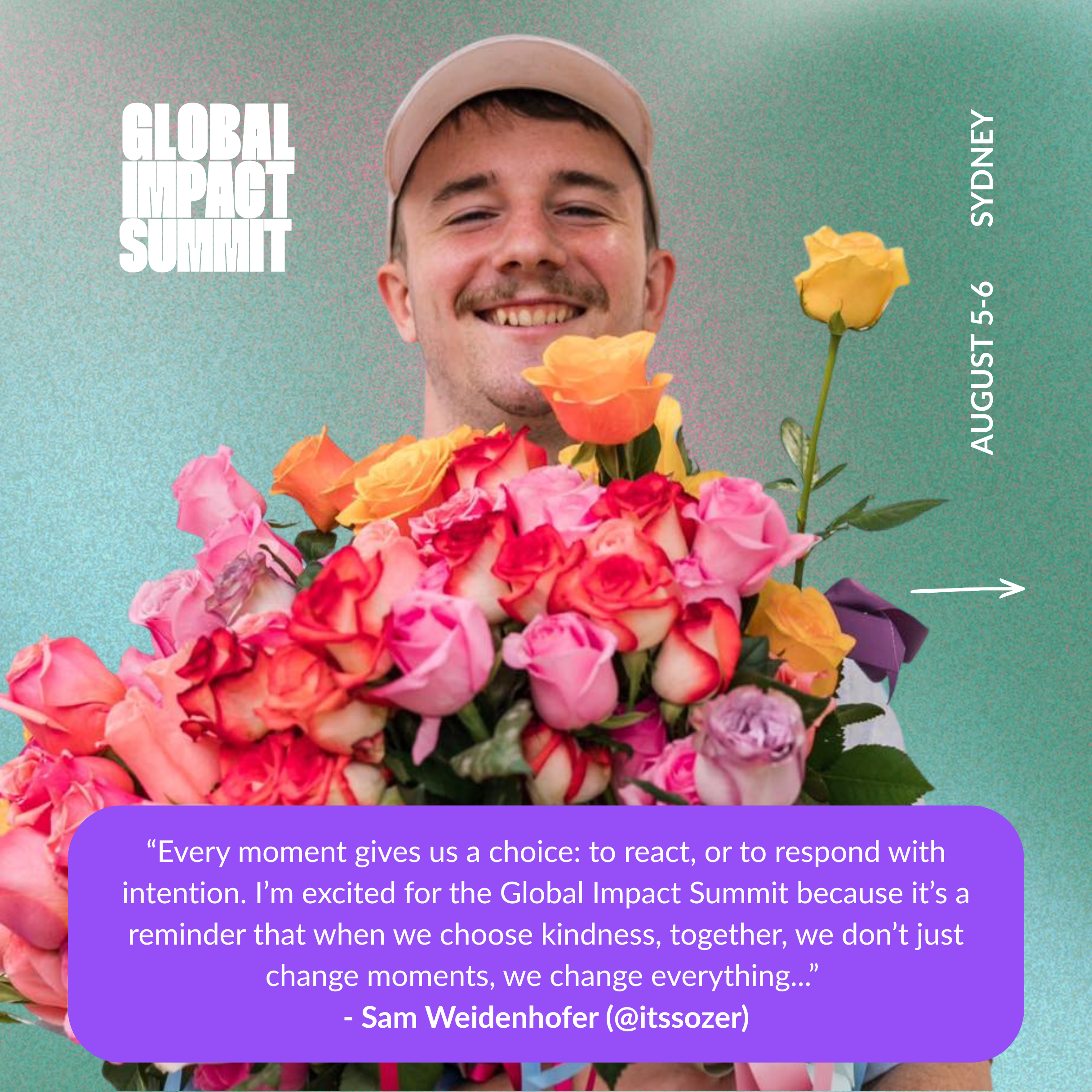 Sam Weidenhofer (@itssozer) at The Global Impact Summit 2026