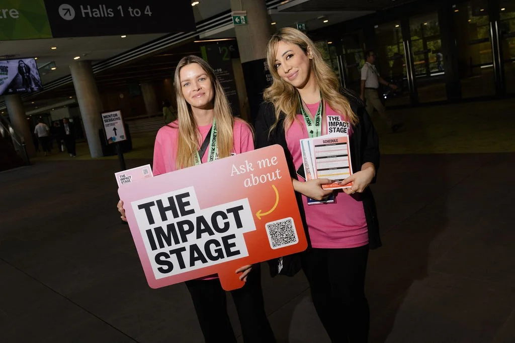 Way finders at the 2025 Impact Stage presented by Charitabl.