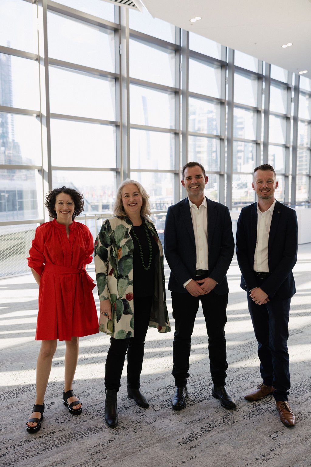 Yaara Boumelhem, Helen Durham, Mat Tinkler and James Kozina speaking at the 2025 Impact Stage presented by Charitabl.