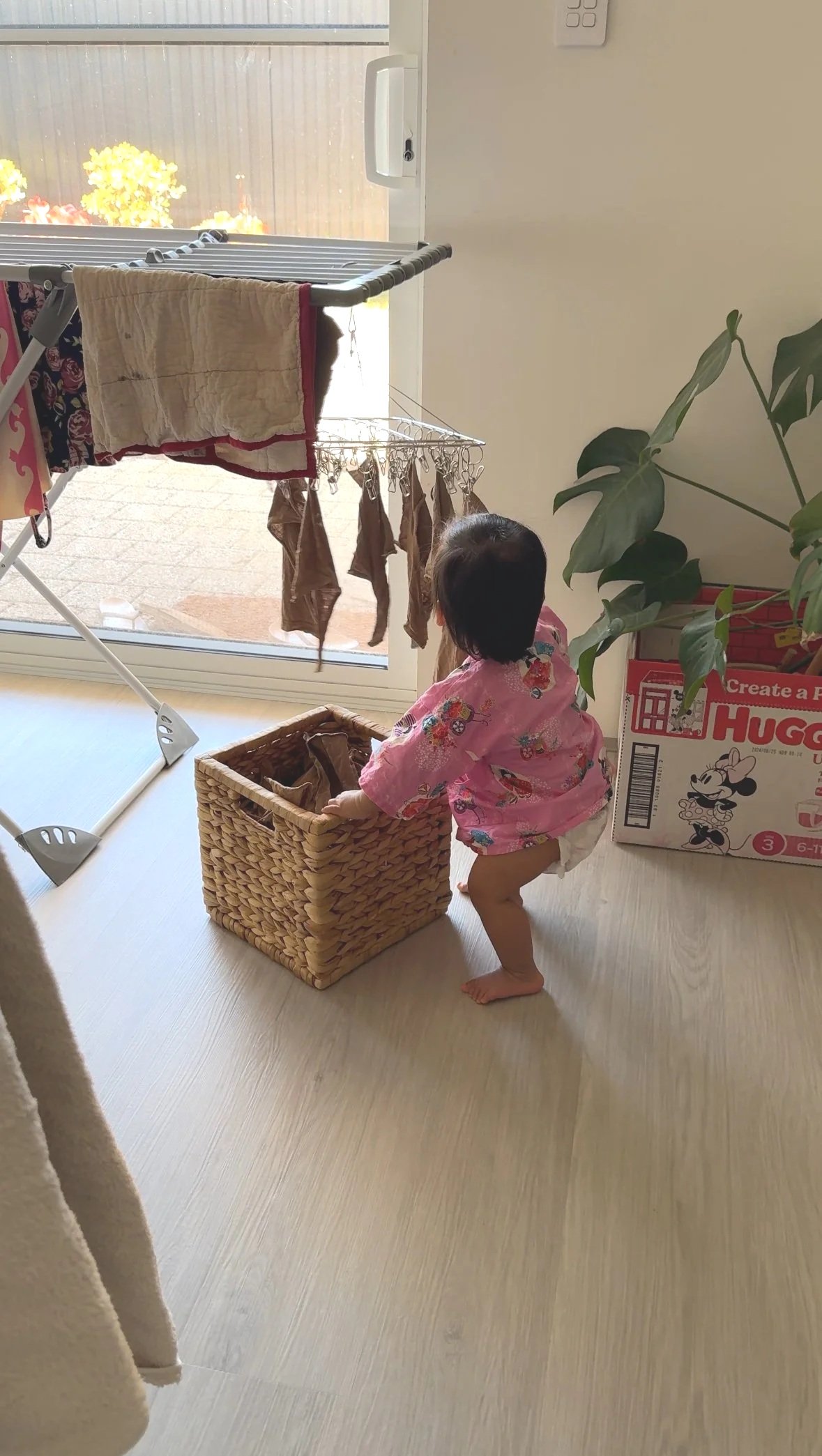 Removing clothes from rack