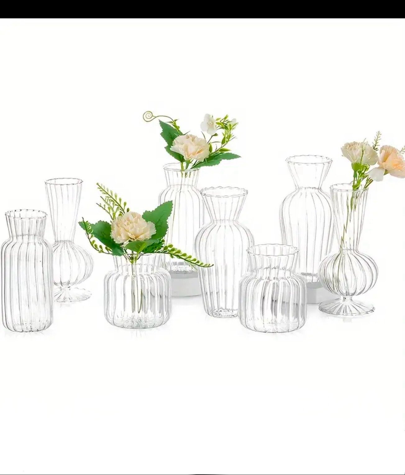 Ribbed Bud Vases