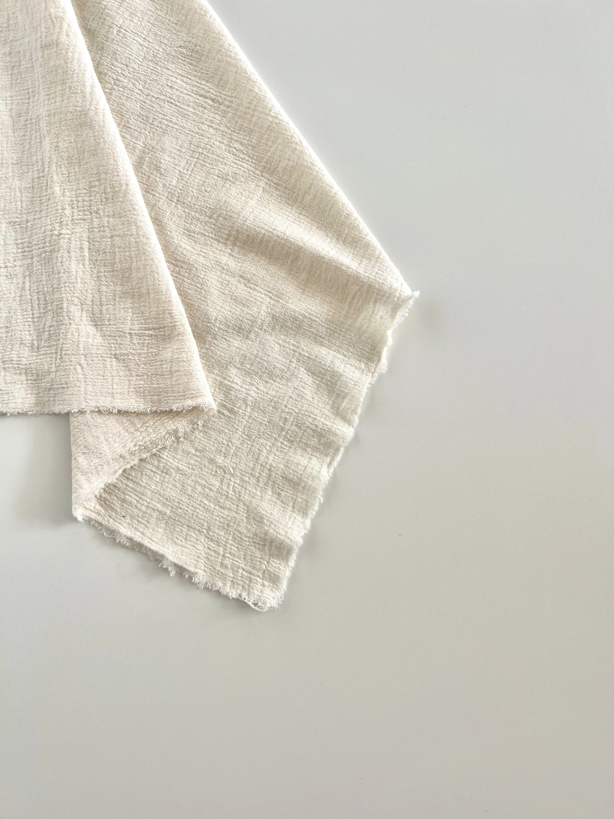 Beige Cotton Gauze Runner