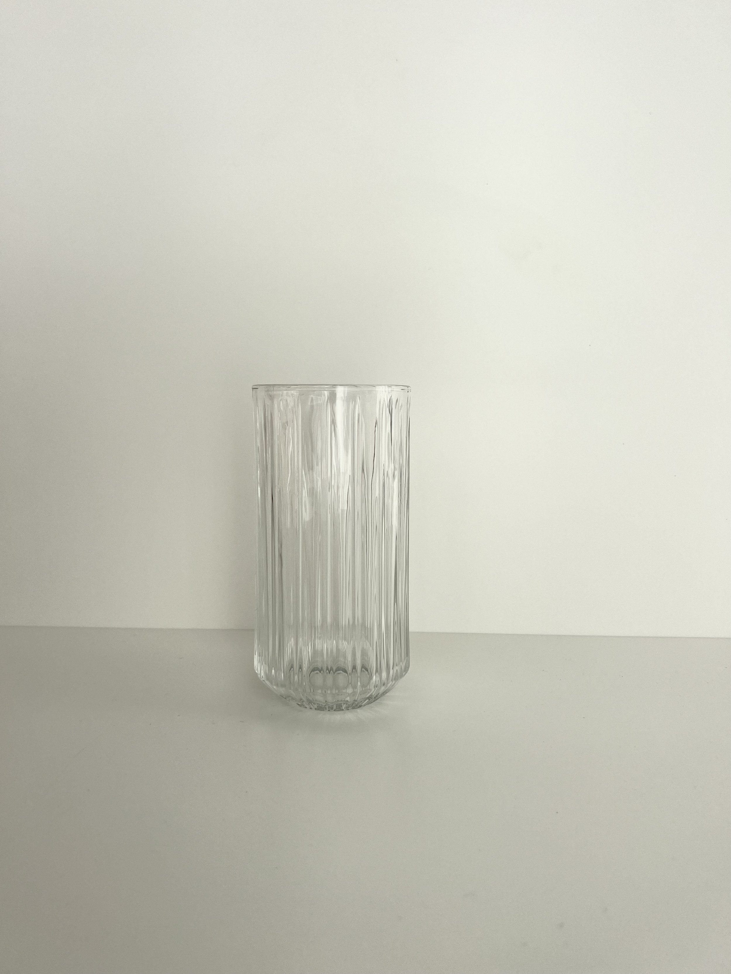 Ribbed Tall Glass