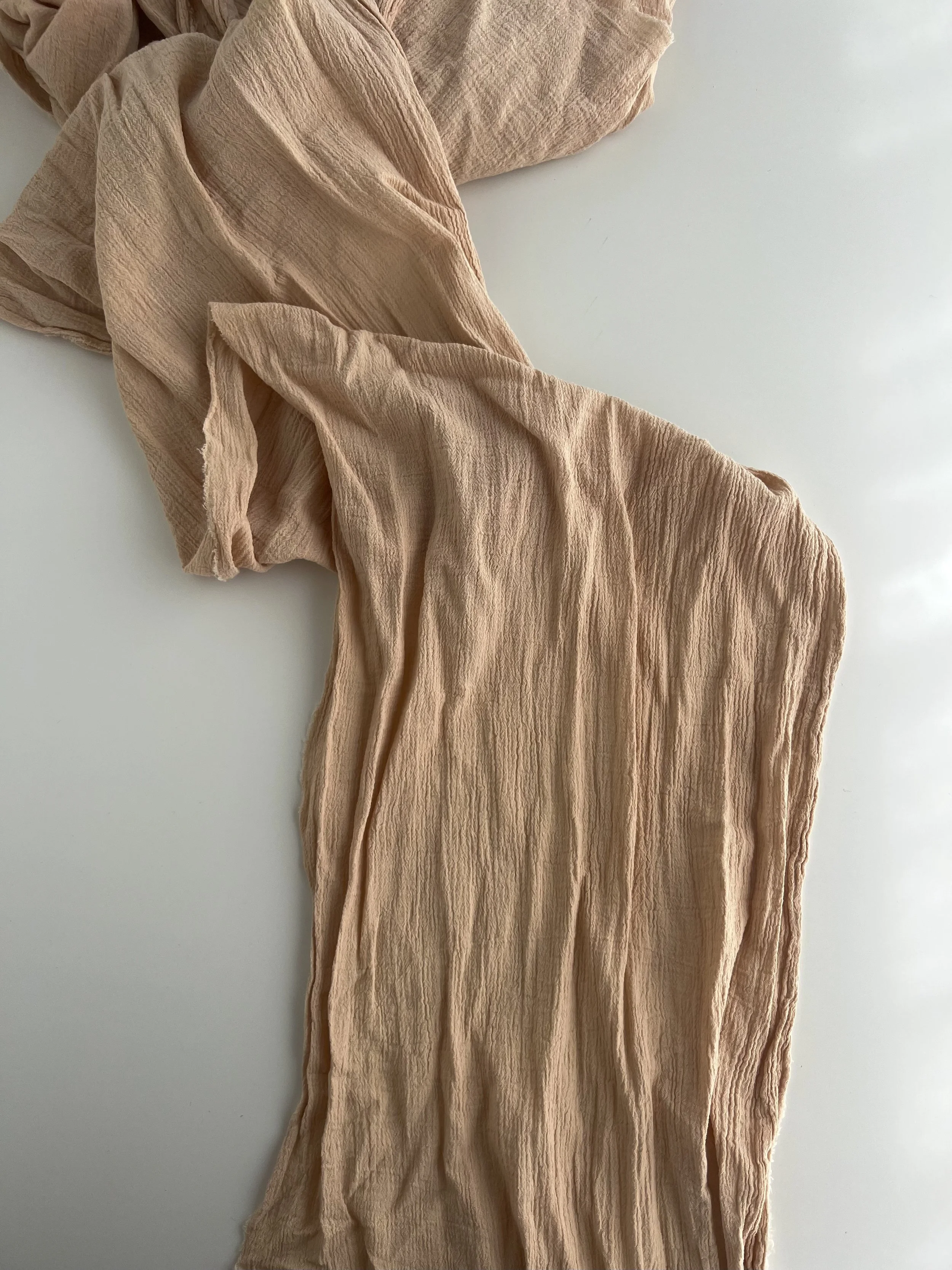 Tan Cotton Gauze Runner
