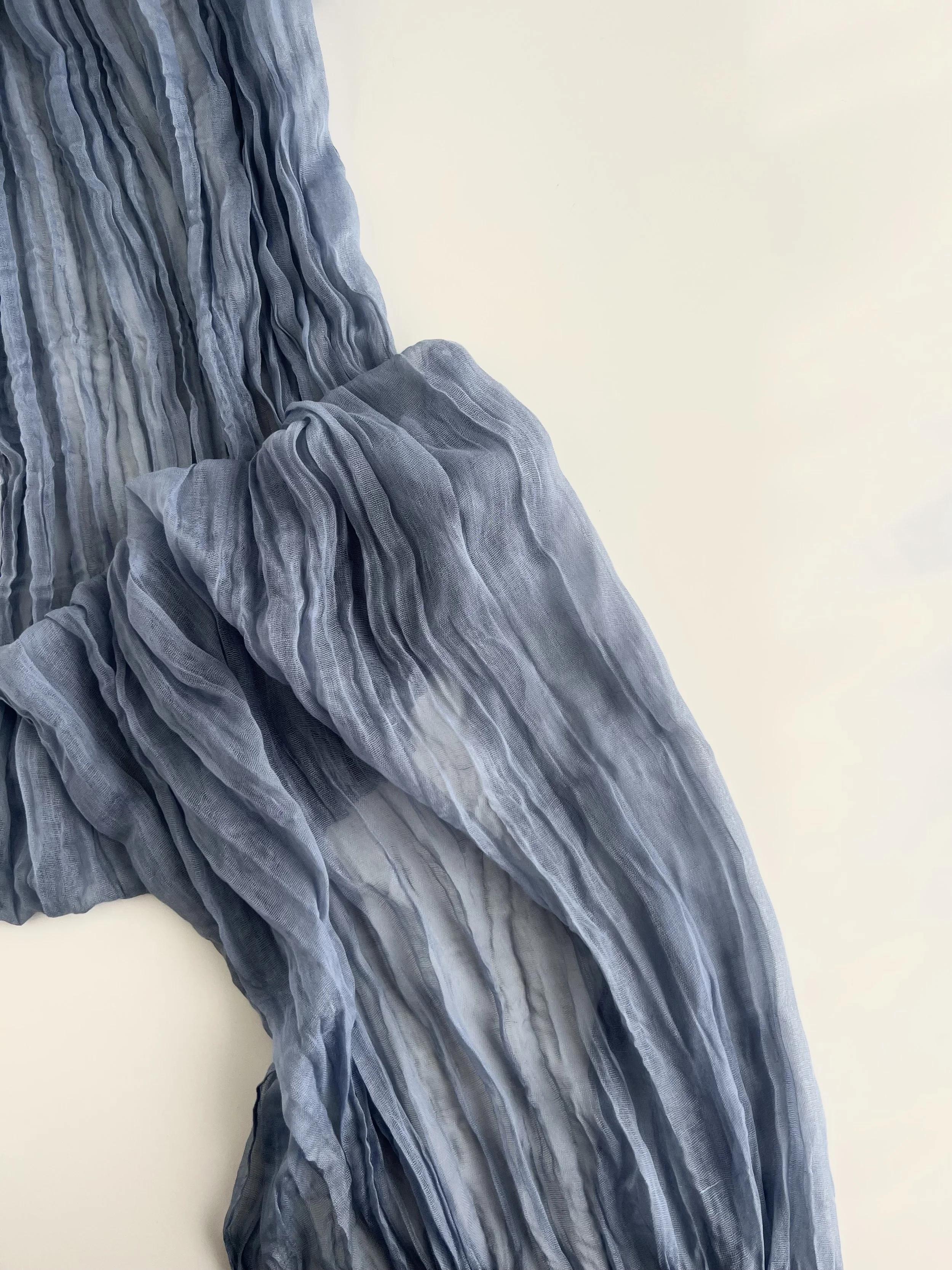 Dusty Blue Cheesecloth Runner