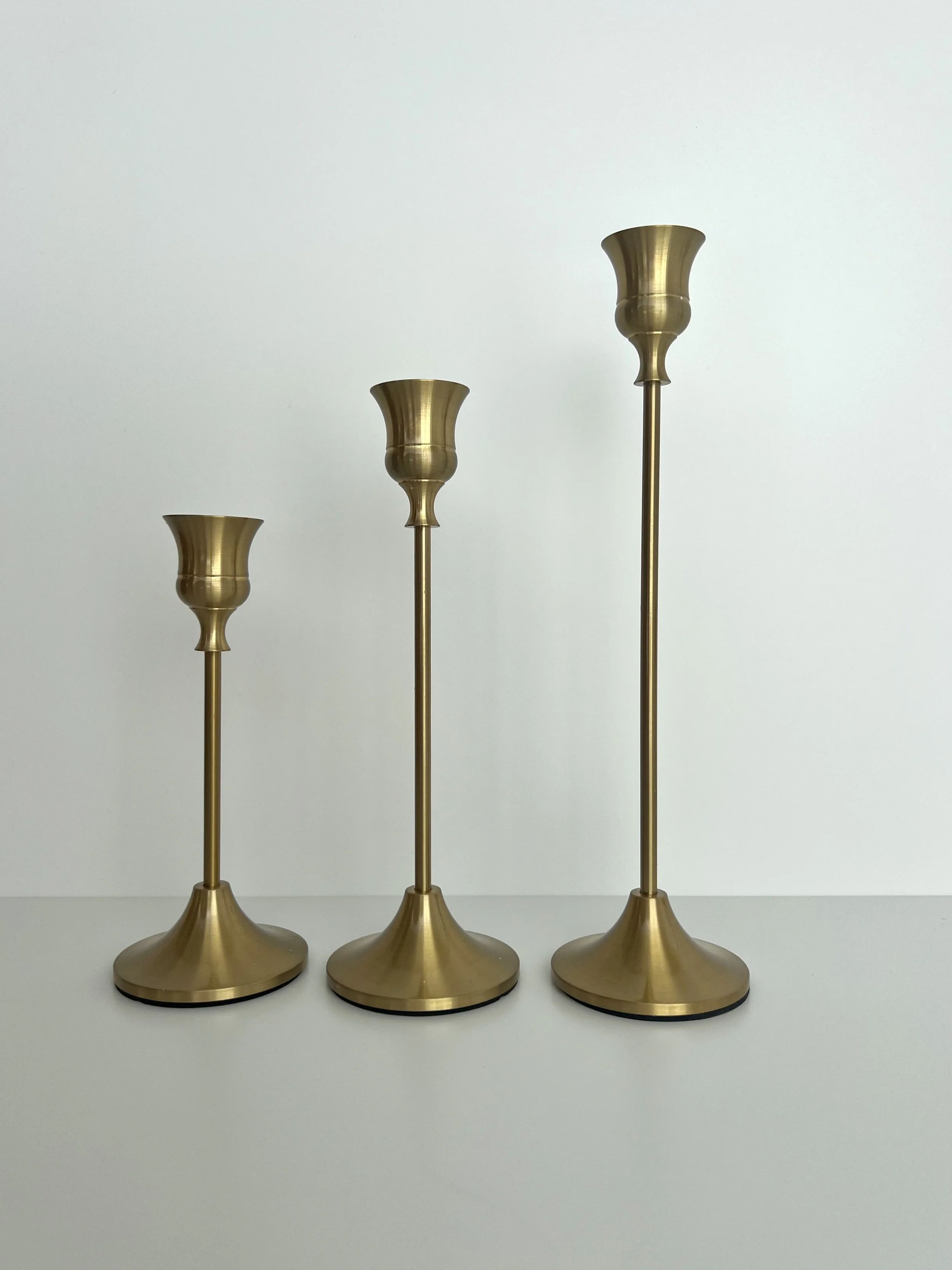 Gold Candleholders set of 3