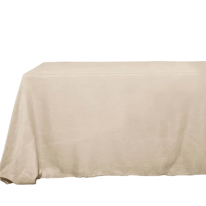 Beige Rectangle Tablecloth 6ft