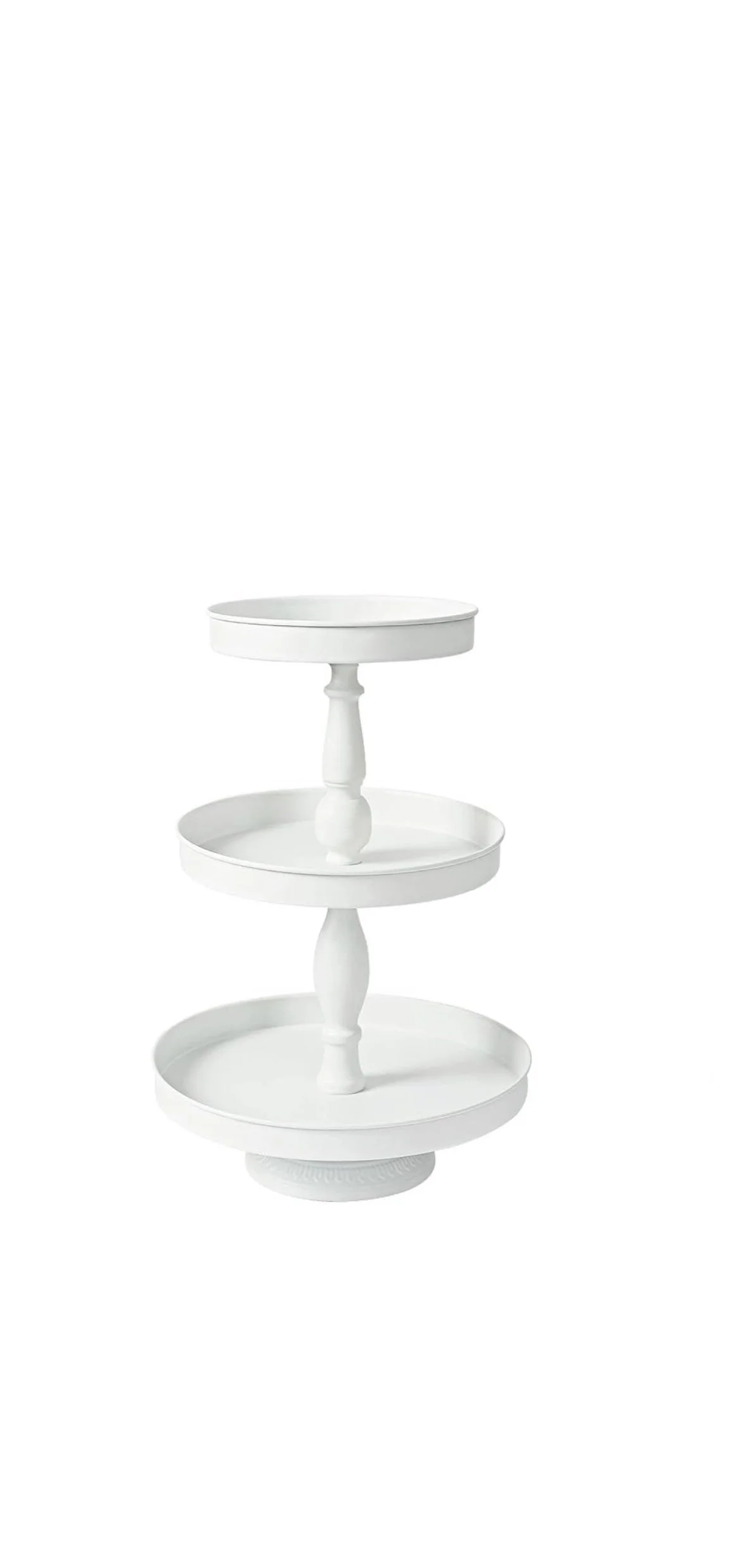 White Round 3 Tiered Stand
