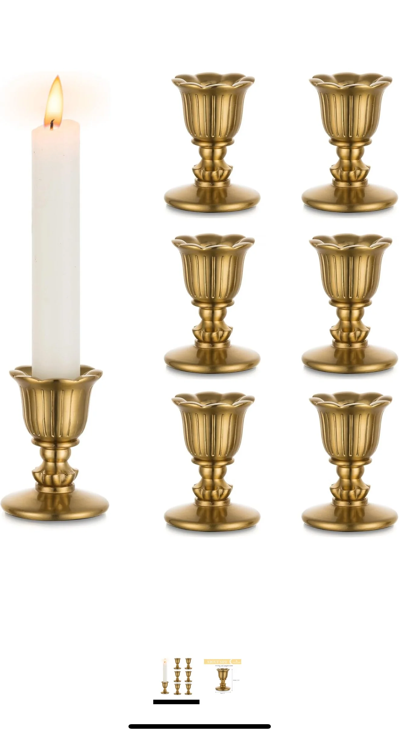 Gold Vintage Candleholder