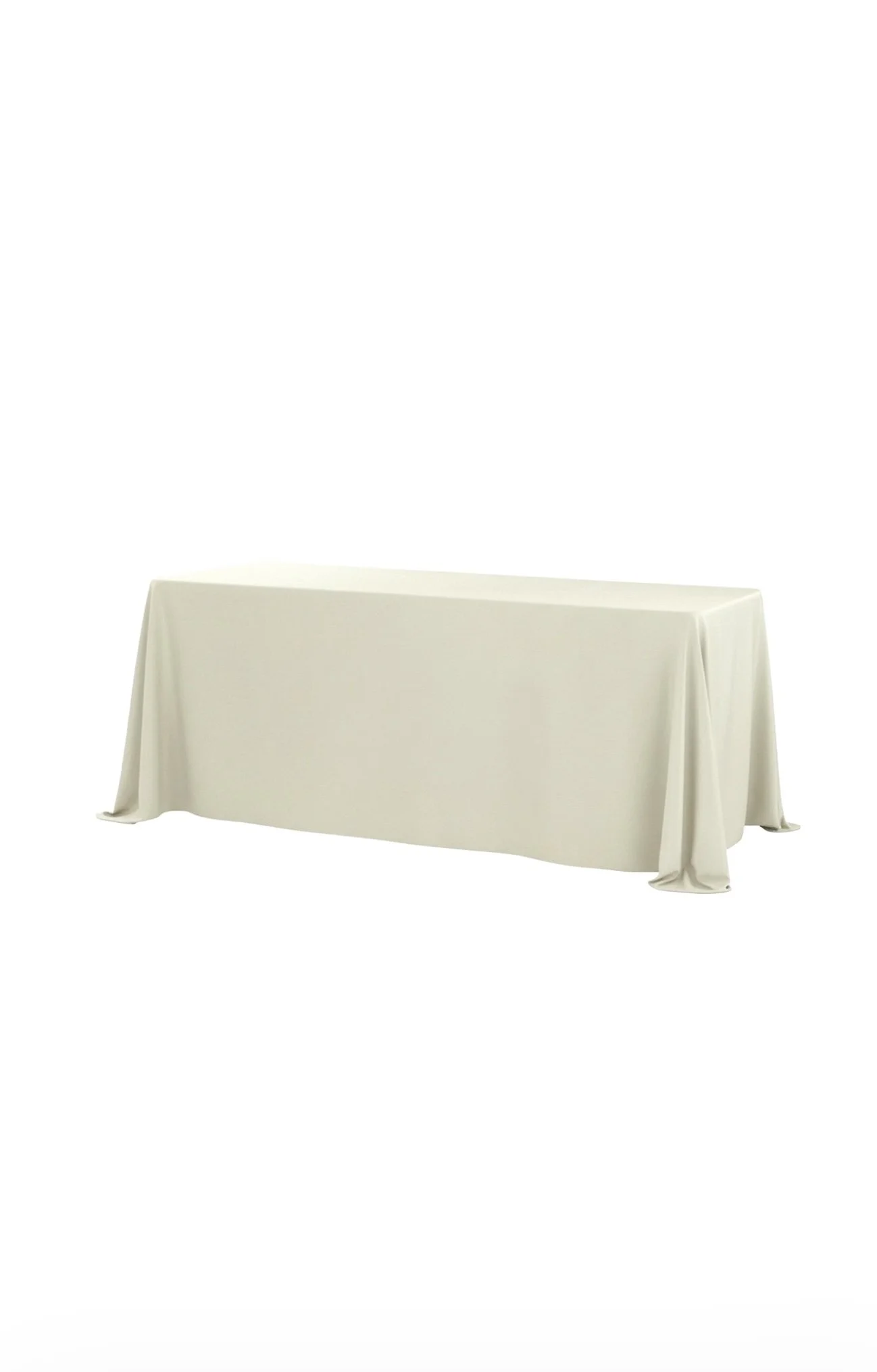 Light Ivory Rectangle Tablecloth 8ft
