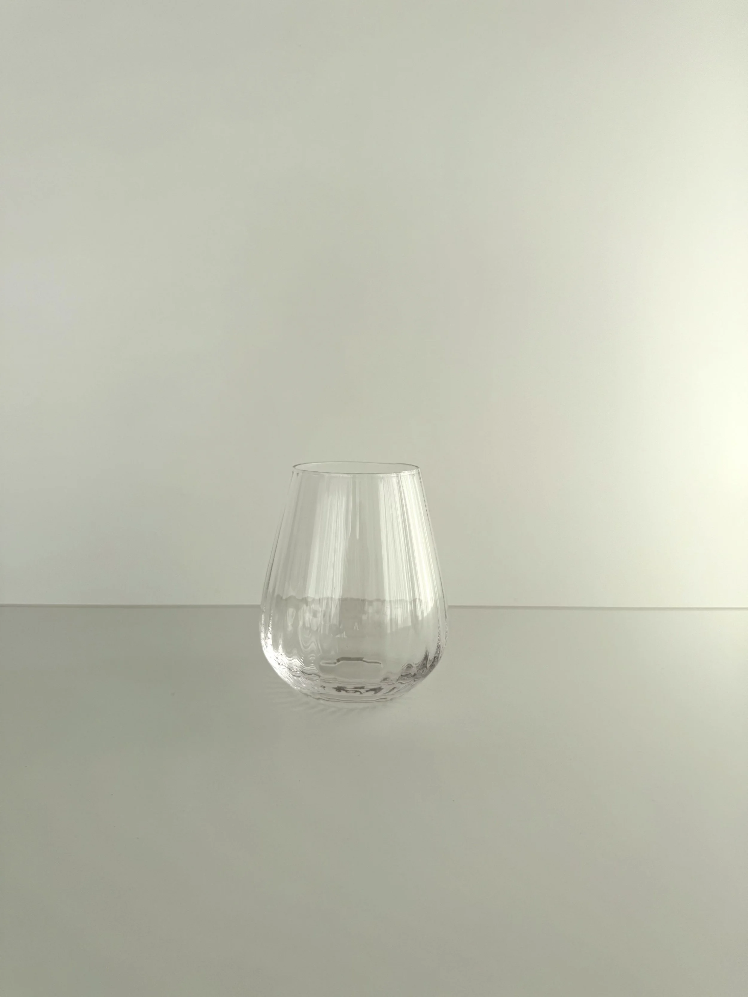 Ribbed Stemless Glass