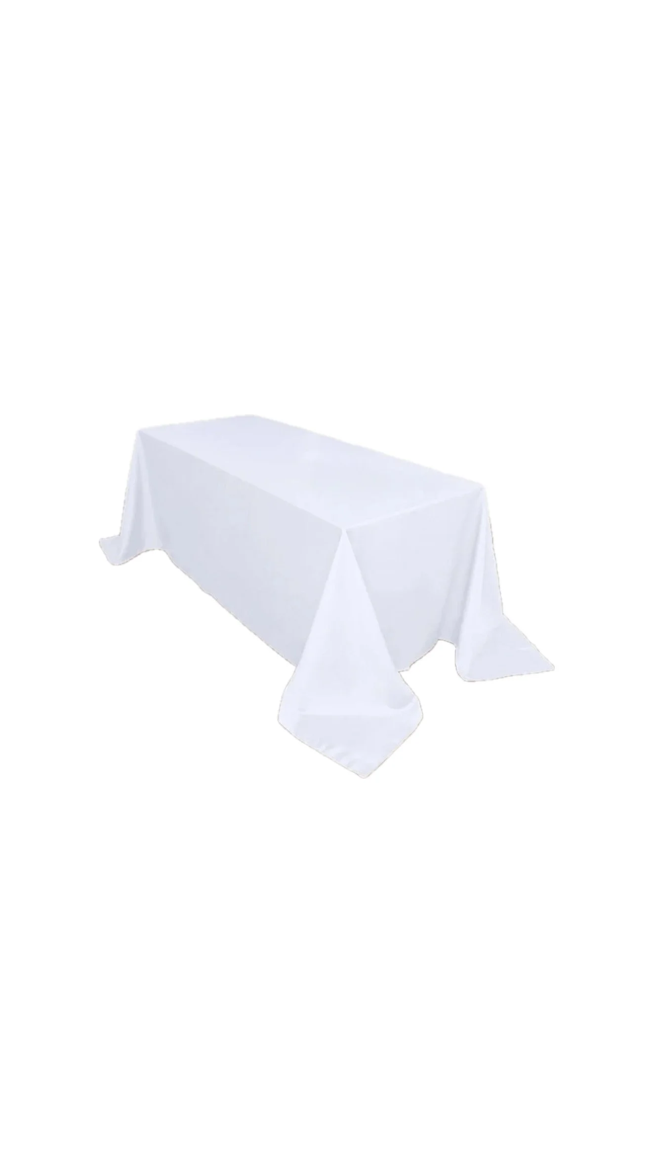 White Rectangle Tablecloth 8ft