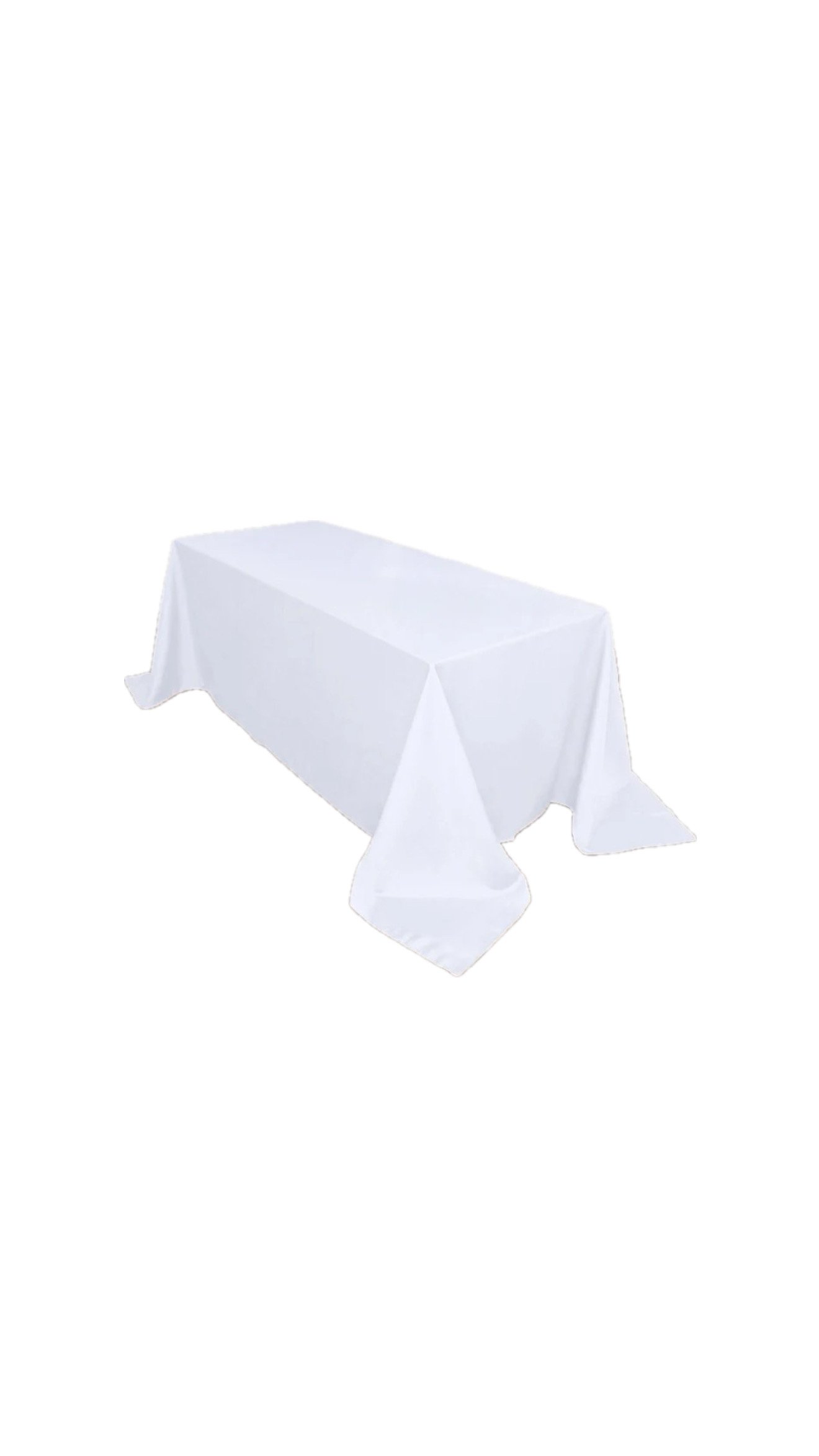 White Rectangle Tablecloth 6ft