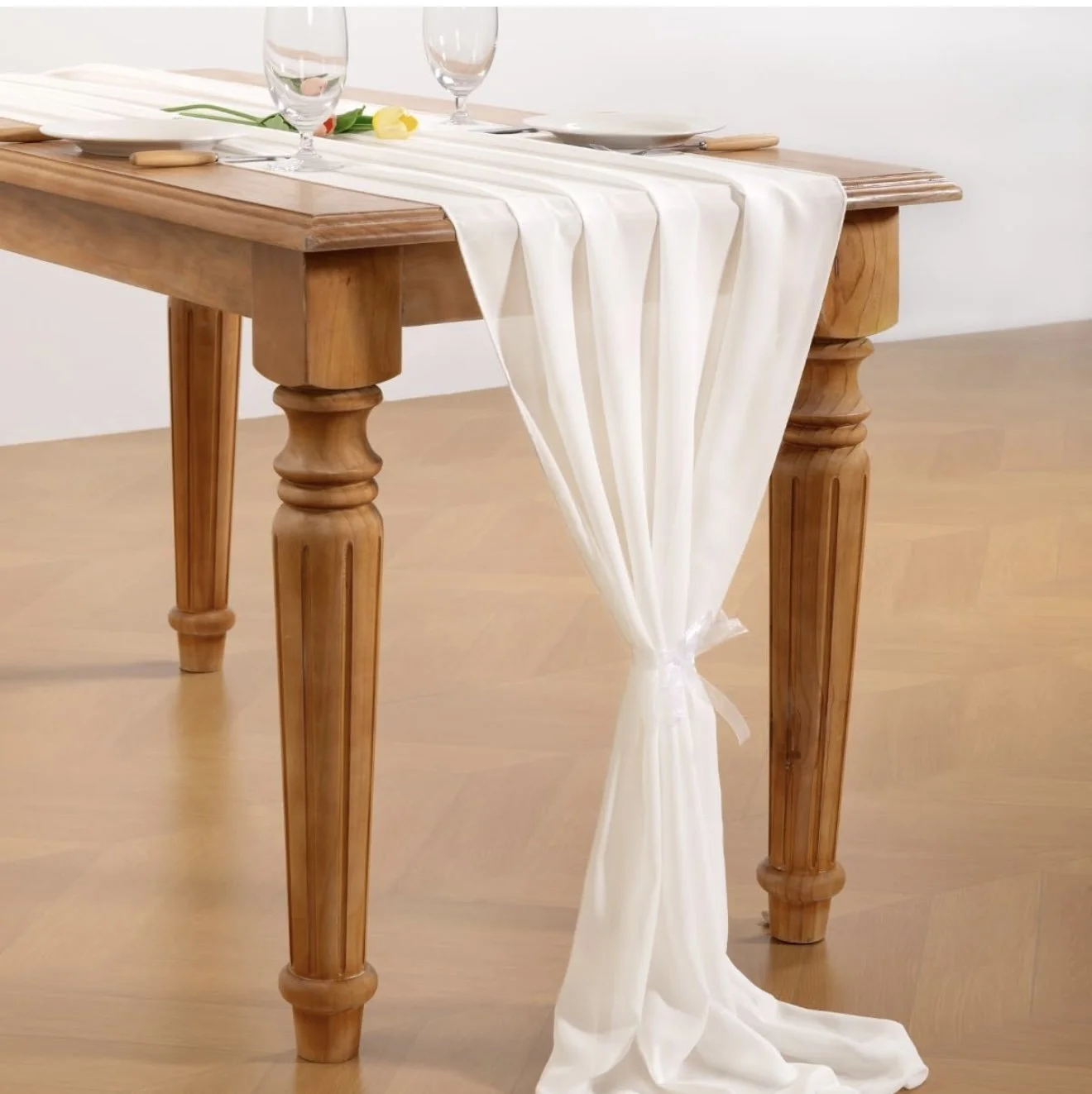 Ivory Chiffon Runner