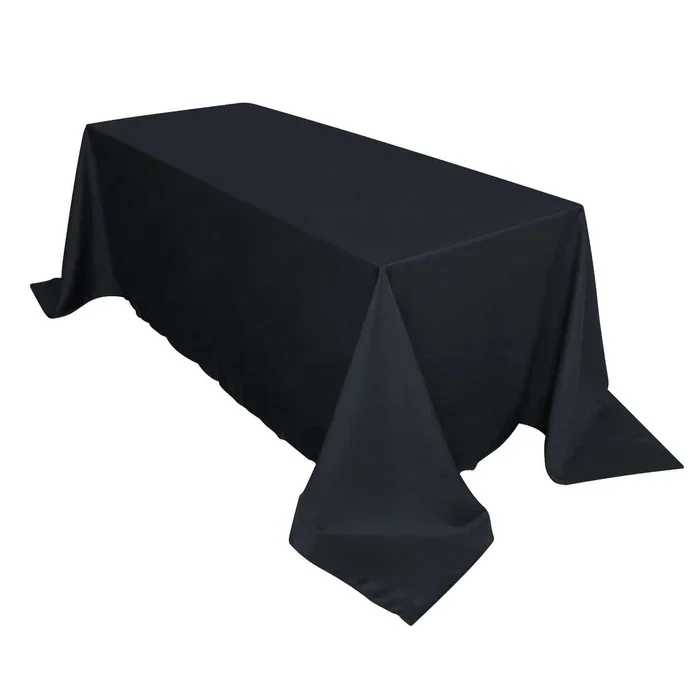 Black Rectangle Tablecloth 8ft