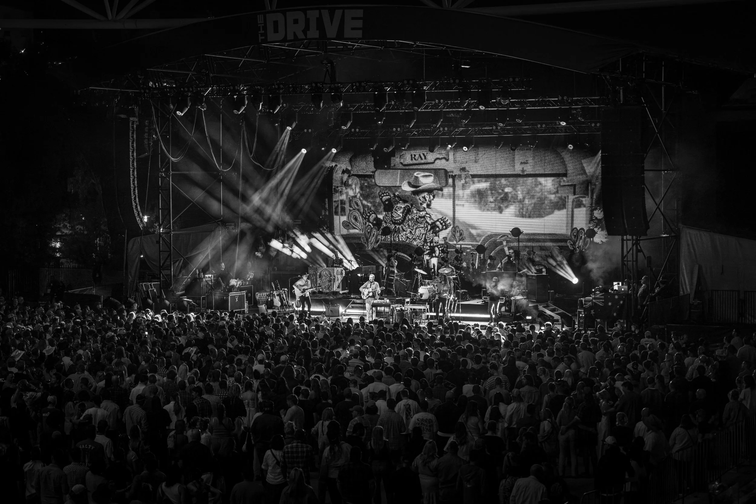 Tyler Childers performing at his concert in Adelaide