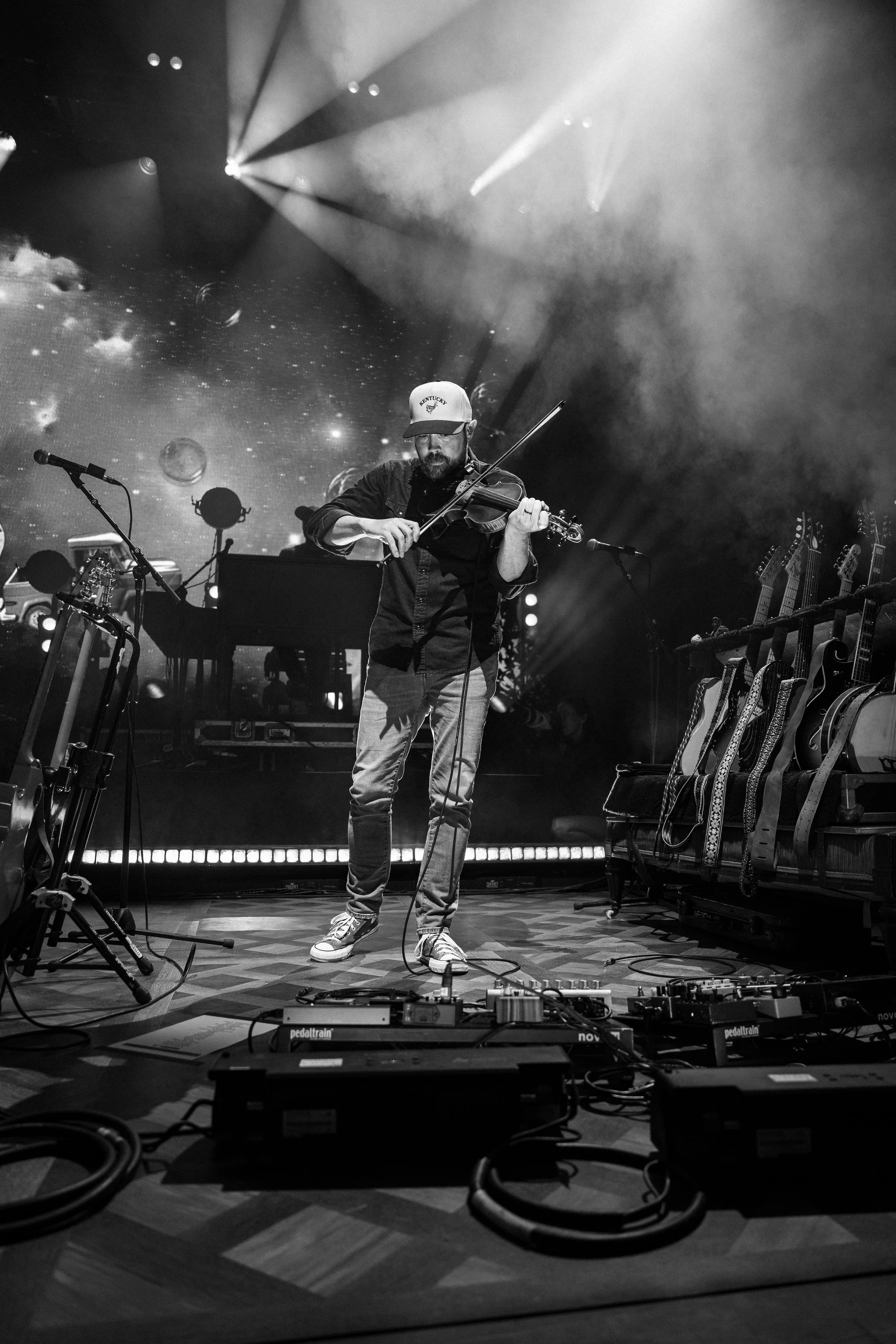 Tyler Childers violinist performing at a concert in Adelaide