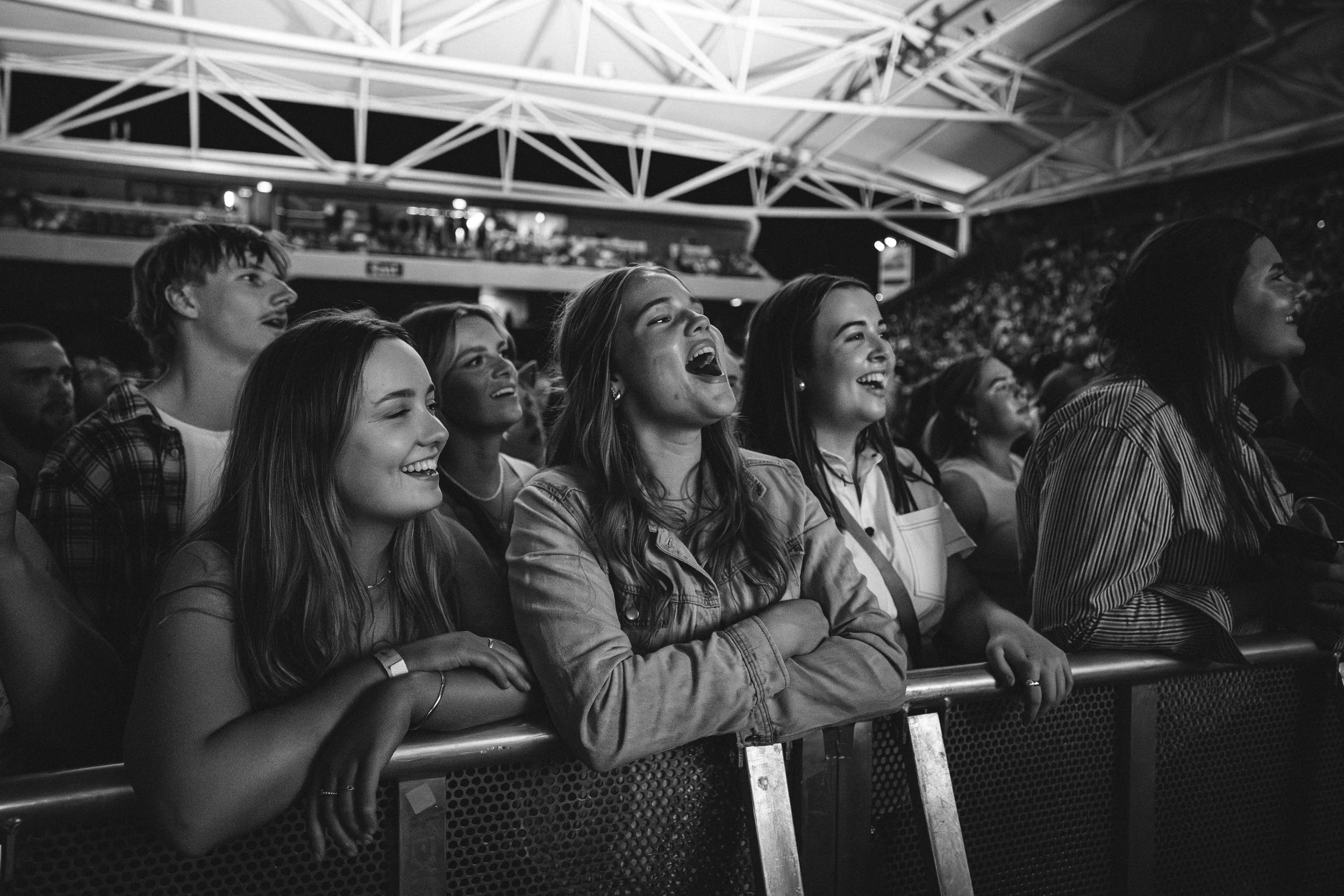 crowd signing along to a song at Tyler Childers concert