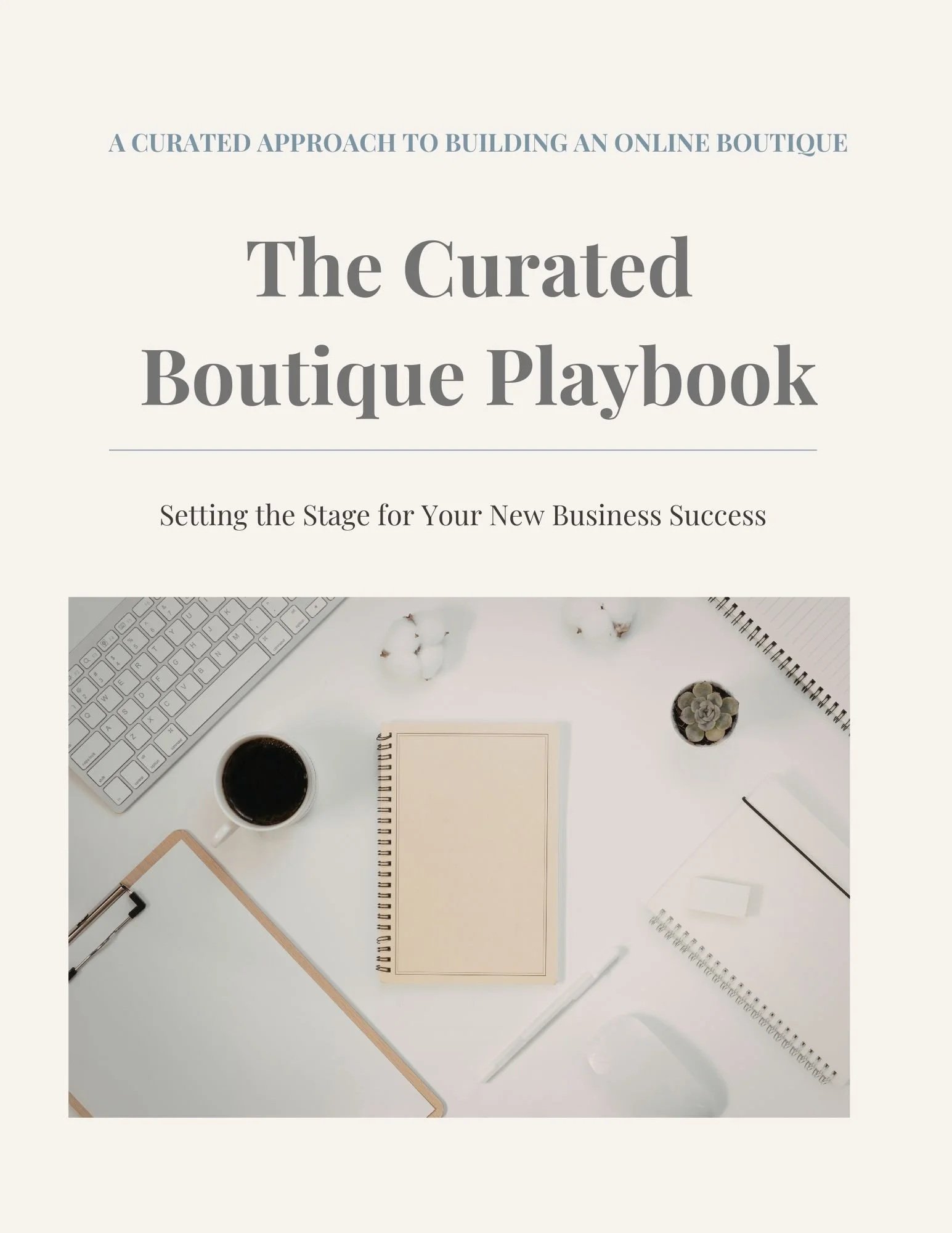 The cover of The Curated Boutique Resale Playbook by Marin Cashmere.