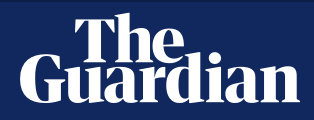 The Guardian logo with white text on a dark blue background.