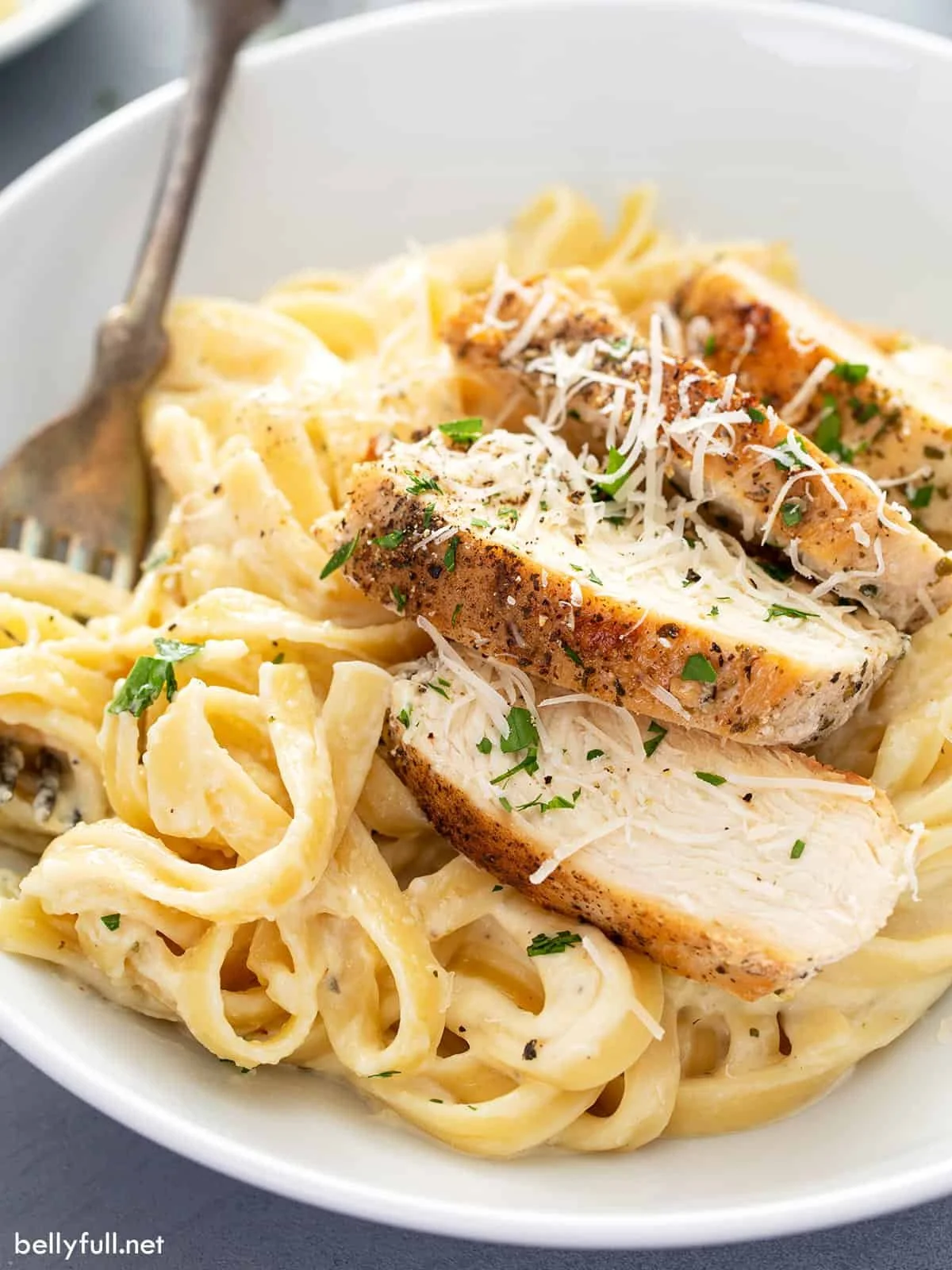 August  13th Chicken Alfredo with Salad