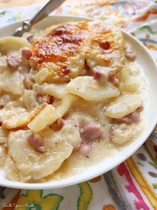 Aug 13th Scalloped Potatoes with Ham and green beans