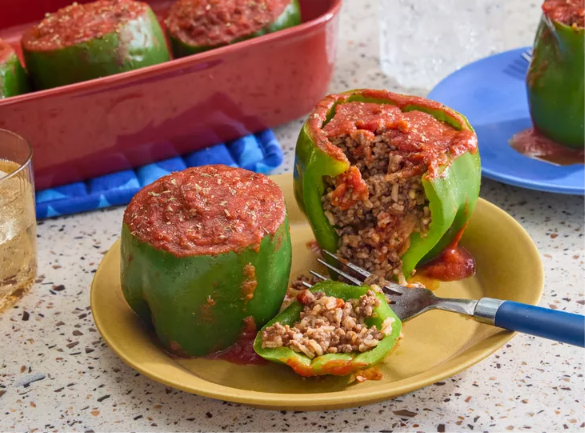 August 6th Stuffed Peppers & Mashed Potatoes & Gravy