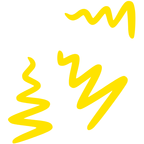 Yellow scribbles on a black background.
