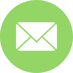 Envelope icon inside a green circle.