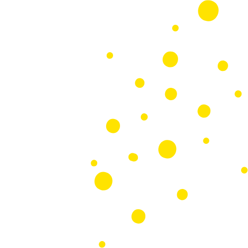 Black background with scattered yellow circles of various sizes.